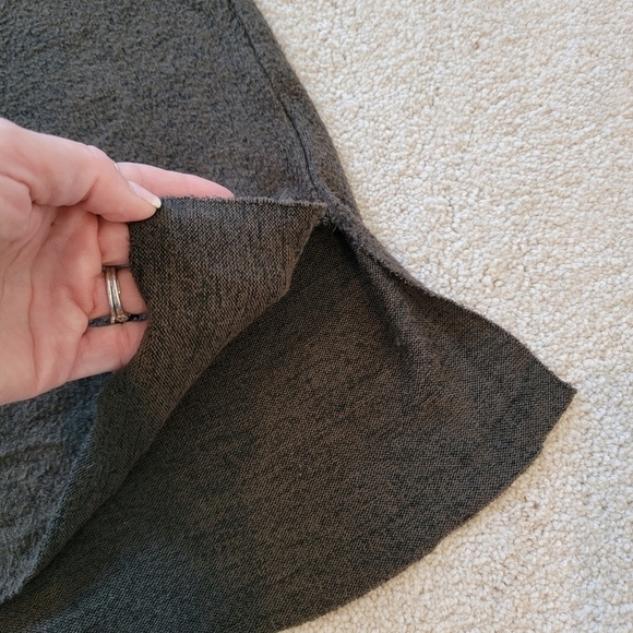 Anthropologie Philosophy Inside Out Oversized 1/2 Sleeve Pocket Moss Sweater - Picture 7 of 10